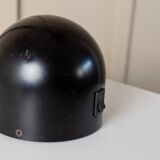 Black metal adjustable desk lamp, postmodern Memphis style, Italian 1980s design, swivel head