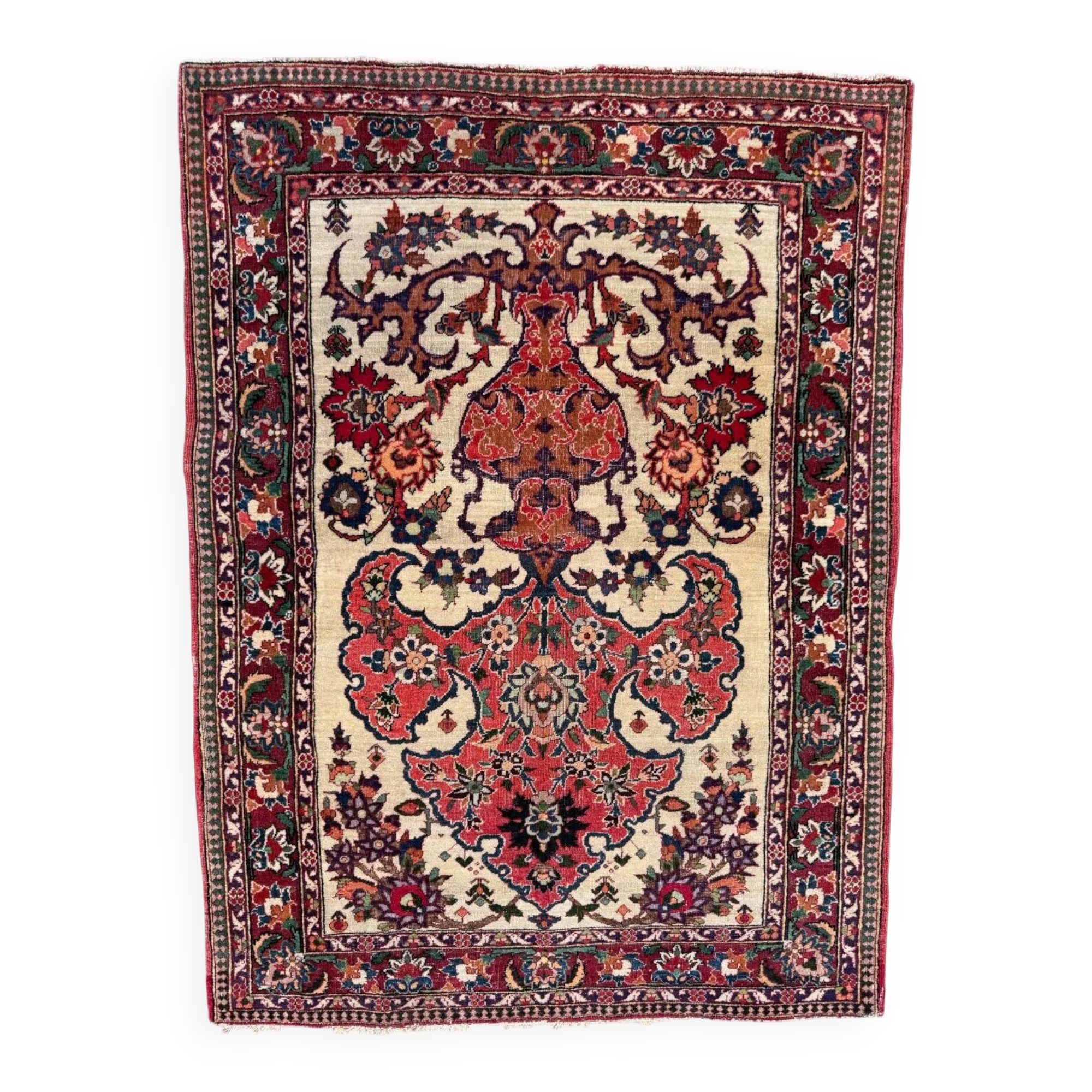 Vintage tribal rug 74x100 cm, medium, tribal oriental carpet 2545