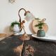 Ancient brass cherub lamp