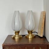 Pair of Arlus style bedside lamps