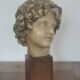 Wax head on “art deco” wooden base