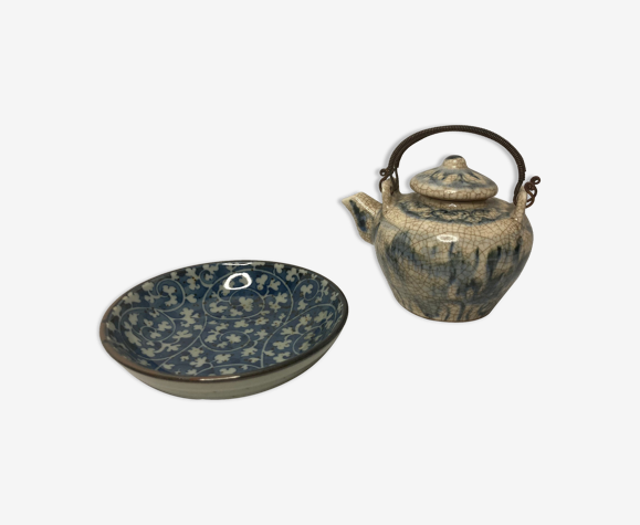 Ensemble à thé de 2, théière et coupelle, Japon, début xxème