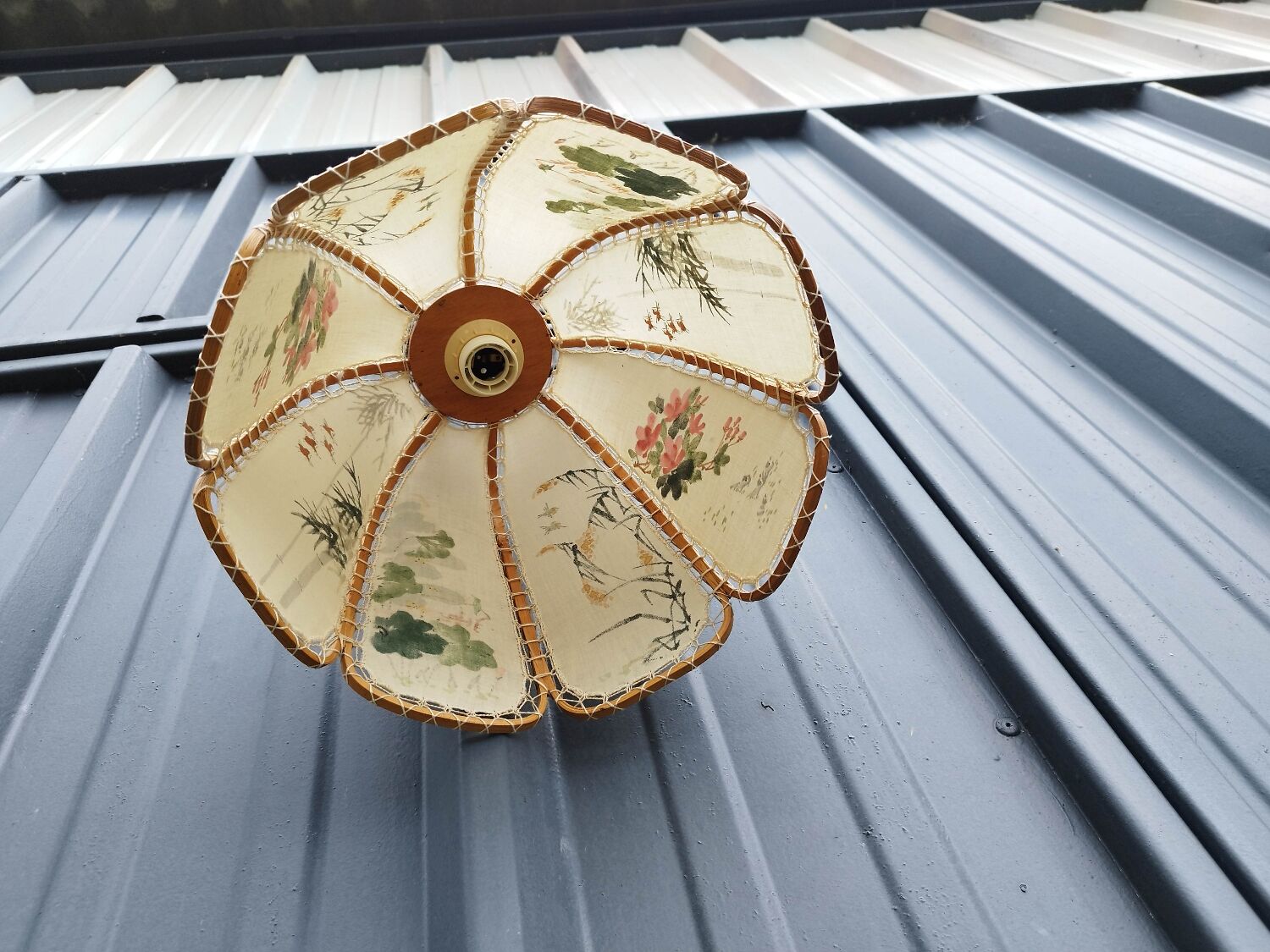 Suspension lampshade fabric vintage japanese pattern