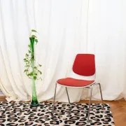 Leopard print rug