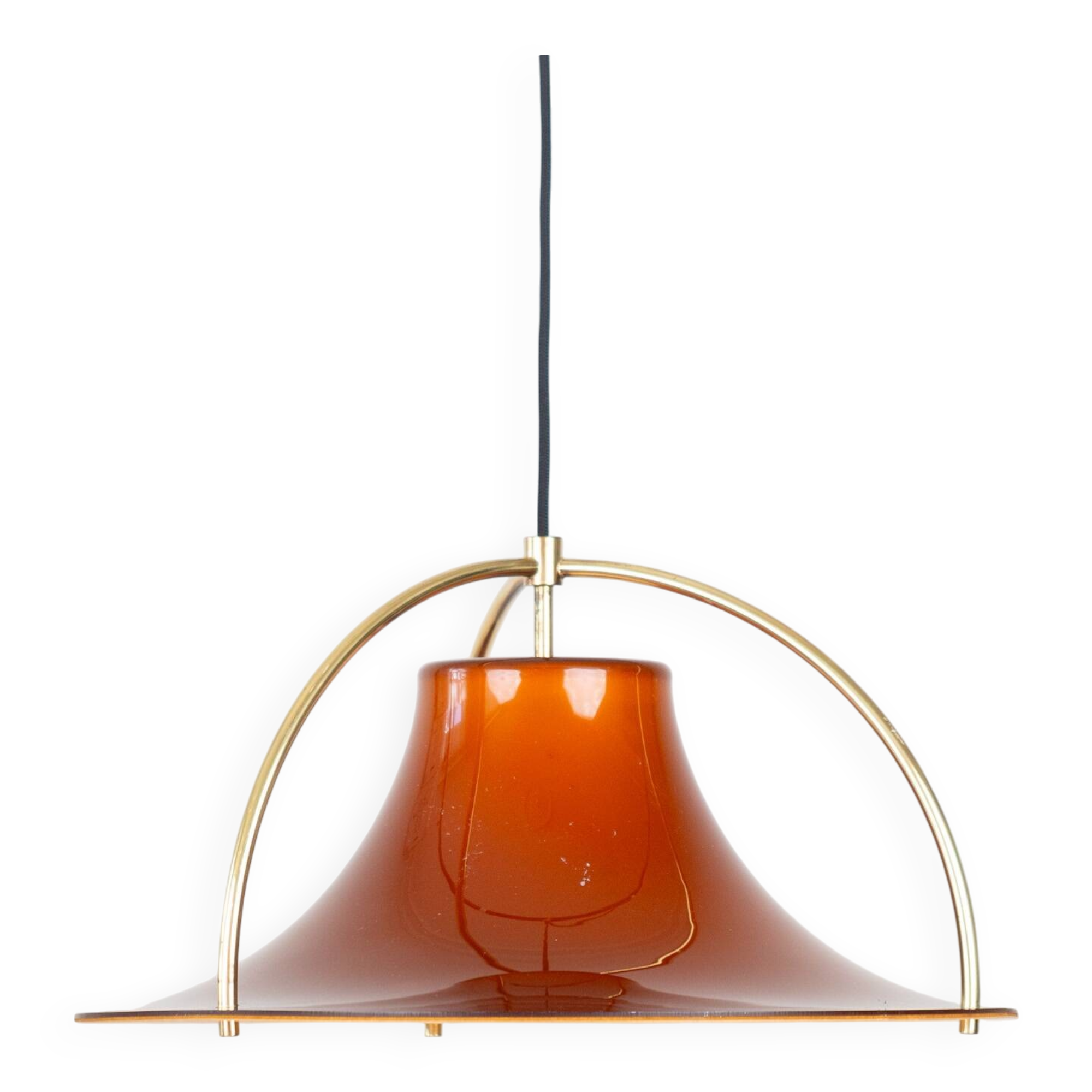 Danish vintage pendant lamp Single by Jo Hammerborg, Fog & morup, 1977