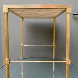 Table d'appoint en marbre et laiton