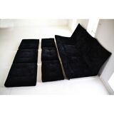 70s velvet and feather modular sofa