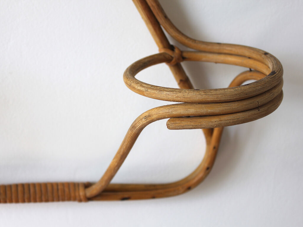 Rattan wall plant holders