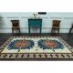 1970s Vintage Turkish Oushak Handmade Wool Cotton Beige Area Rug 160x265