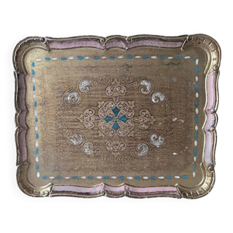 Pink florentine tray