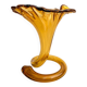 Amber blown glass soliflore vase vintage