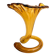 Amber blown glass soliflore vase vintage