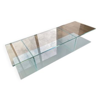 Cassina tempered glass coffee table model mex 269 by designer piero lissoni