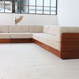 Modular teak corner sofa by Mikael Laursen