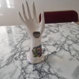 Iridescent white vintage bud vase