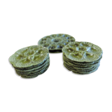 Oyster service 1970 in sarreguemines earthenware