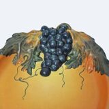 Danish Hand-crafted Art Nouveau Grape Decorated Platter by P. Ipsens Enke