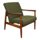 GFM-64 armchair, design by Edmund Homa from the 60s, olive green boucle - 2 pieces available