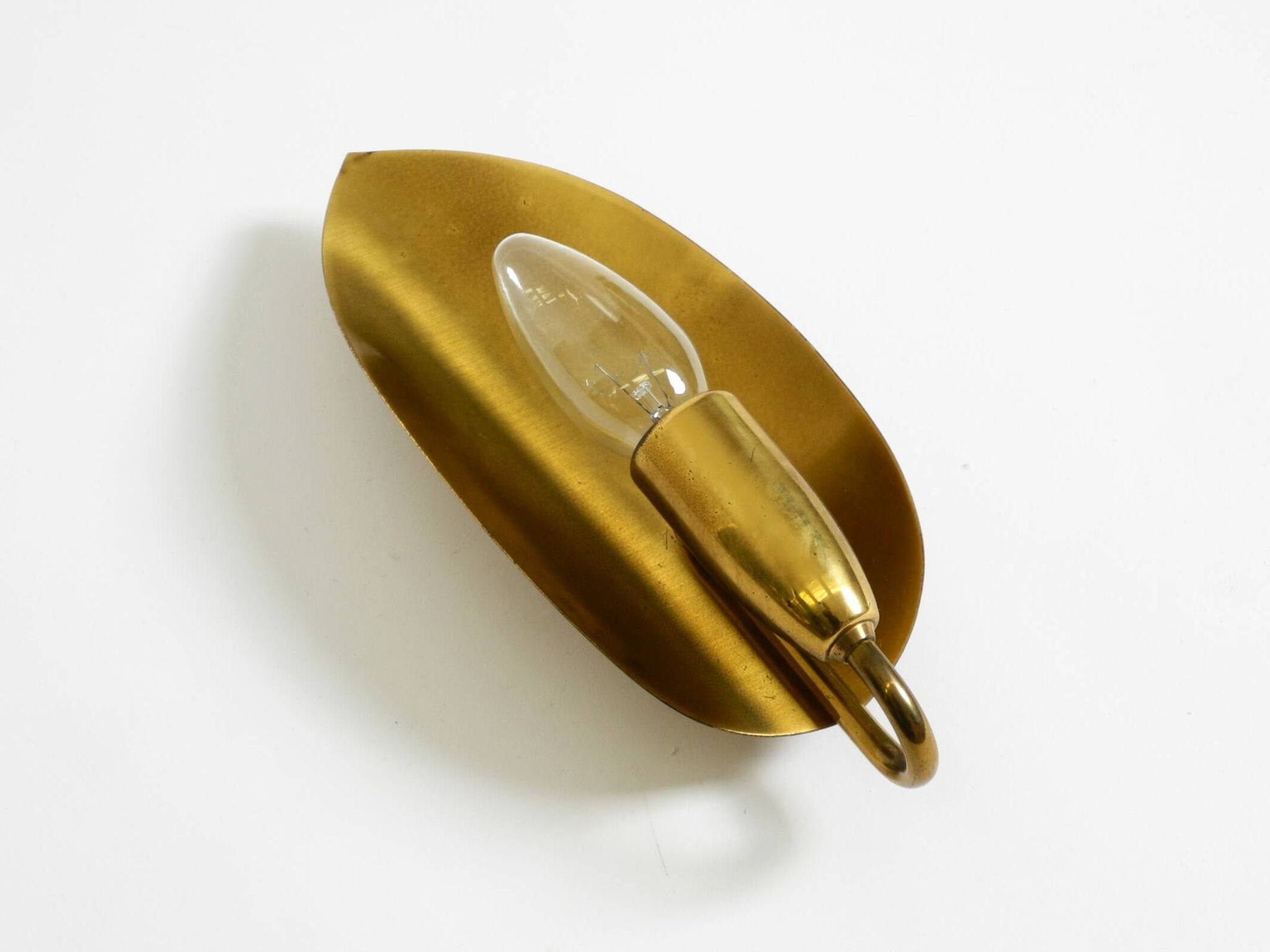 Beautiful original Mid Century Modern cone wall lamp made of brass