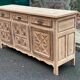 Brutalist art deco diamond point sideboard 198cm