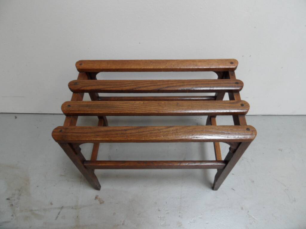Vintage Dutch small oak bench 1930's
