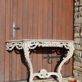 Carved wooden console