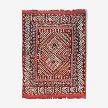 Kairouan wool embroidered carpet 205x287cm