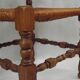 Antique French Turned Wooden Bobbin Chair with Rush Seat
