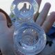 Paire de bougeoirs en verre mécanique de Reims - VMC
