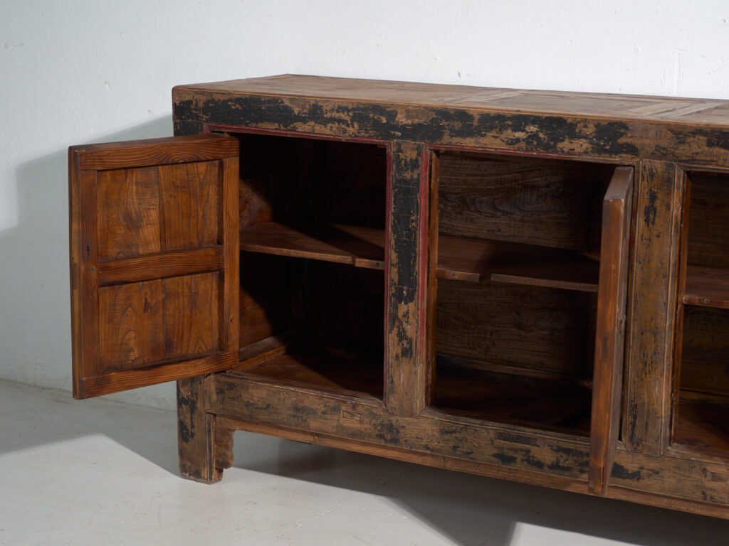Antique buffet painted in elm wood – China, circa 1900