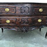 Louis XV sauté pan curved on all sides with 2 drawers on the front
