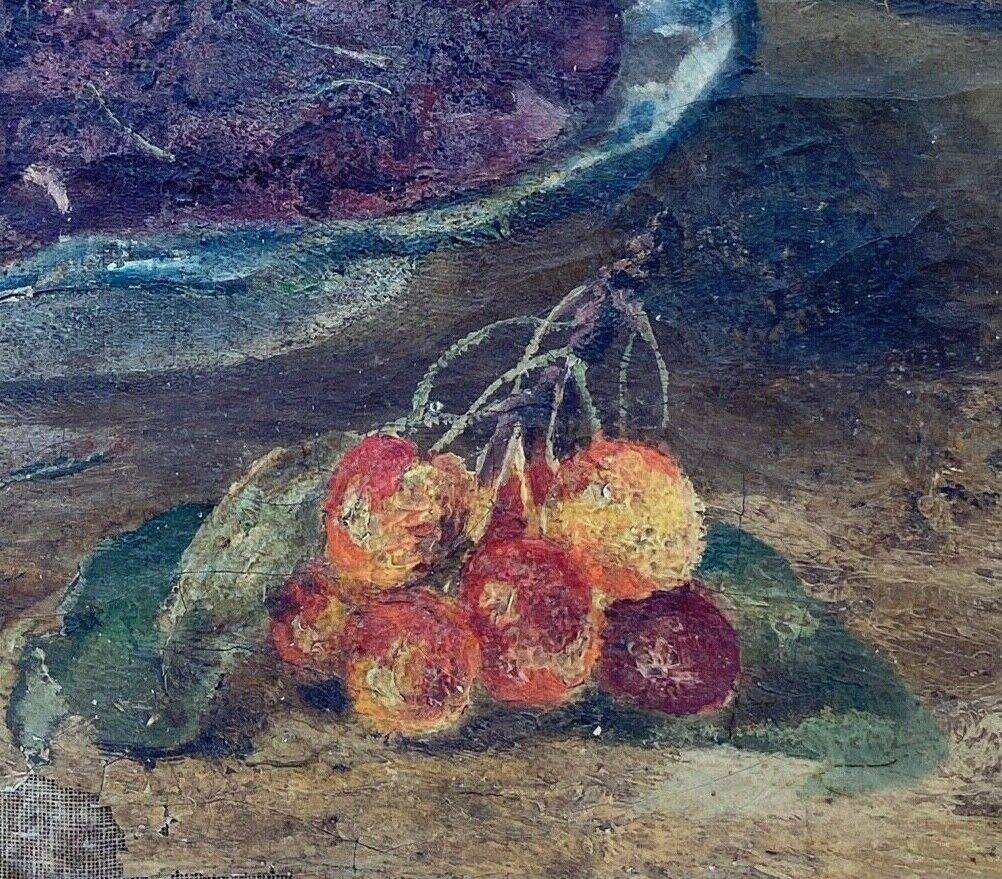 Oil on canvas still life bouquet of flowers 20th century by Louis Baril or Barit