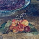 Oil on canvas still life bouquet of flowers 20th century by Louis Baril or Barit