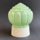 Art Deco pastel green Thabur ceiling lamp, glass globe light