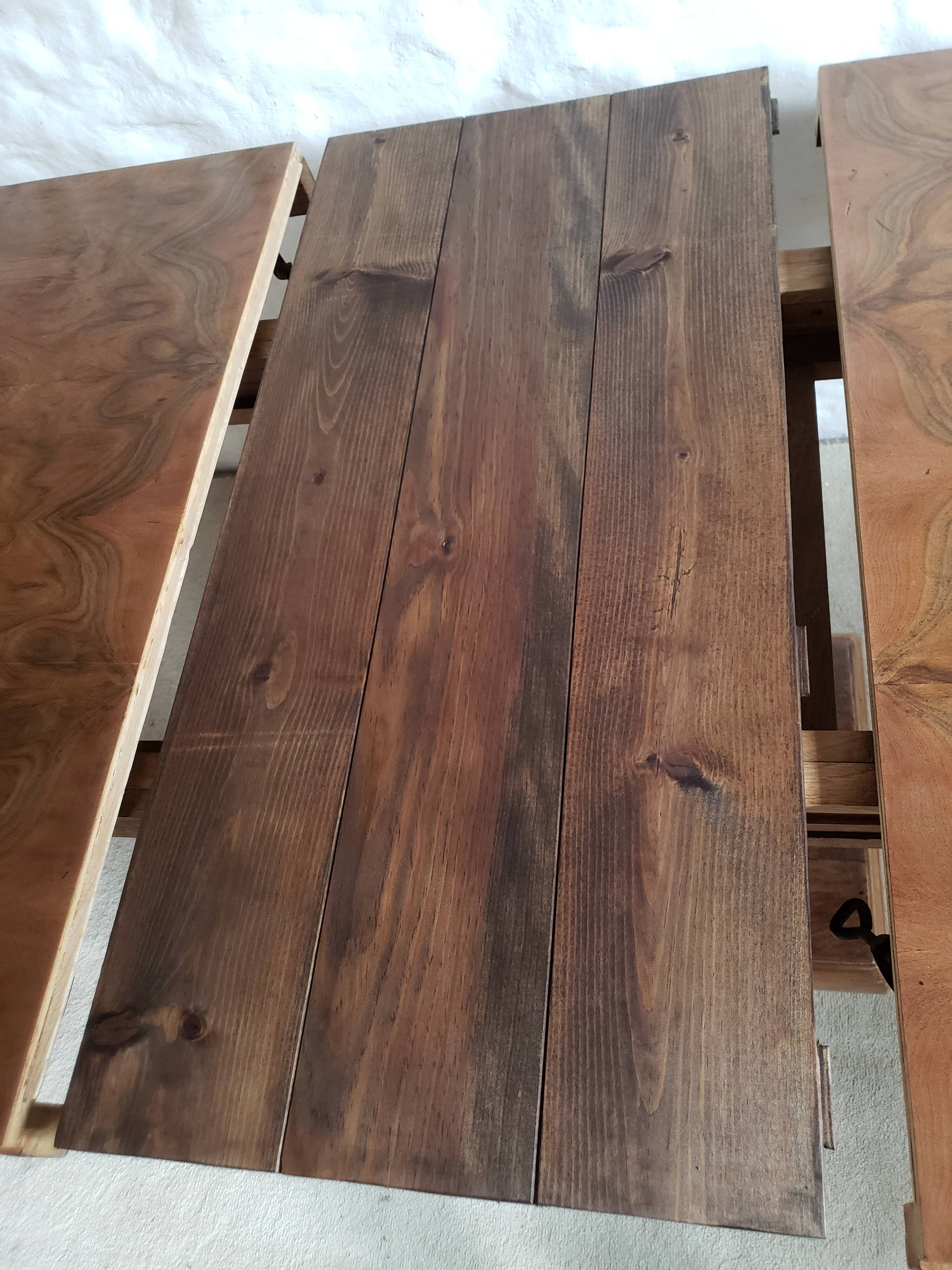 Walnut art-deco table