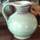 Old small glazed ceramic pottery pitcher