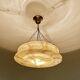 Art Deco pendant light in amber marble glass