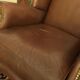 Vintage wingback lounge chair in brown leather, 1970s