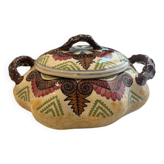 Earthenware tureen Paul Fouillen Quimper