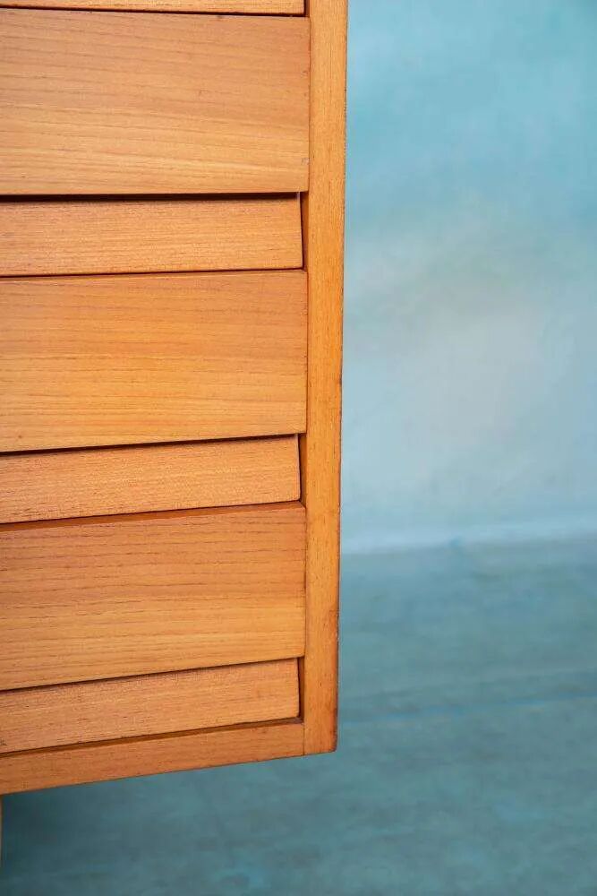 Vintage blond sideboard 60s minimalist credenza