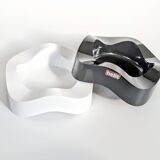 Paire de vide-poche Space Age | Noir et blanc | Walter Zeischegg pour Helit