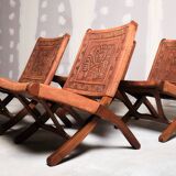 Set of 4 Angel’s Pazmino folding chairs, 1960’s