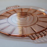 Plat rond en verre rose
