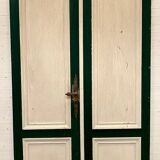 Double separation doors in 19th century patinated solid fir