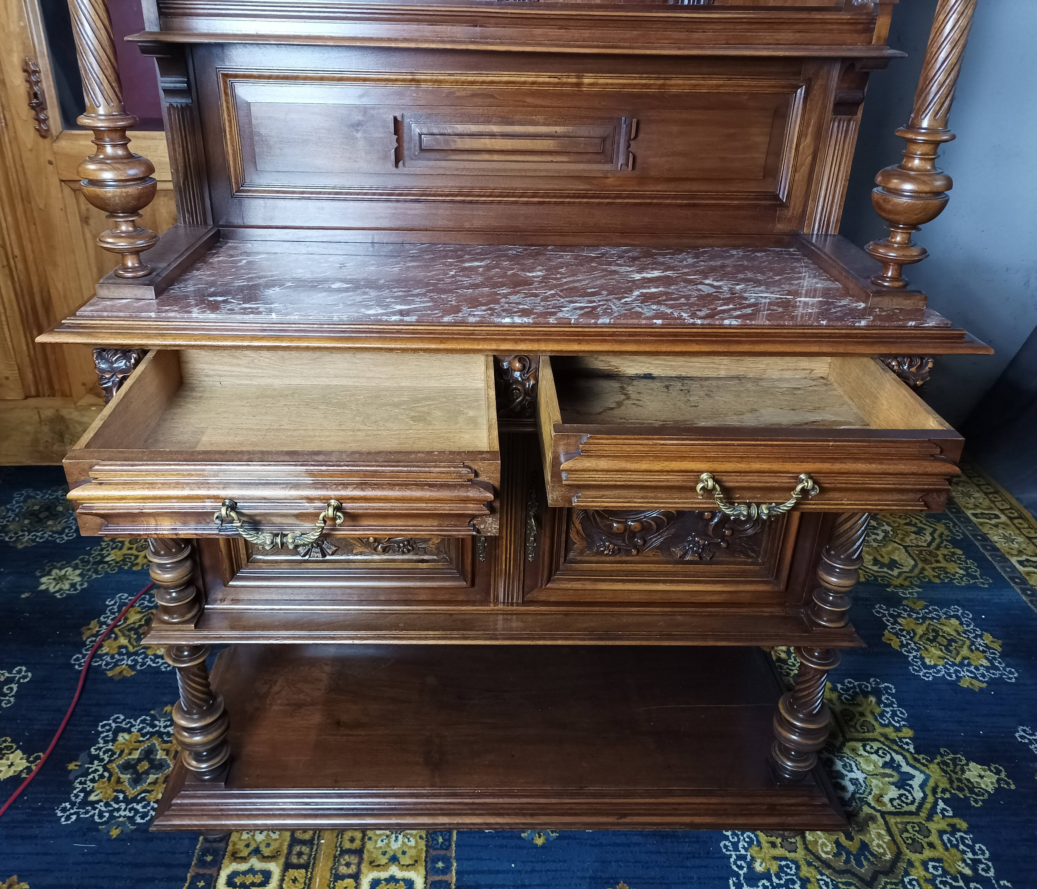 Buffet served Renaissance walnut