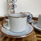 Vintage sandstone coffee cups