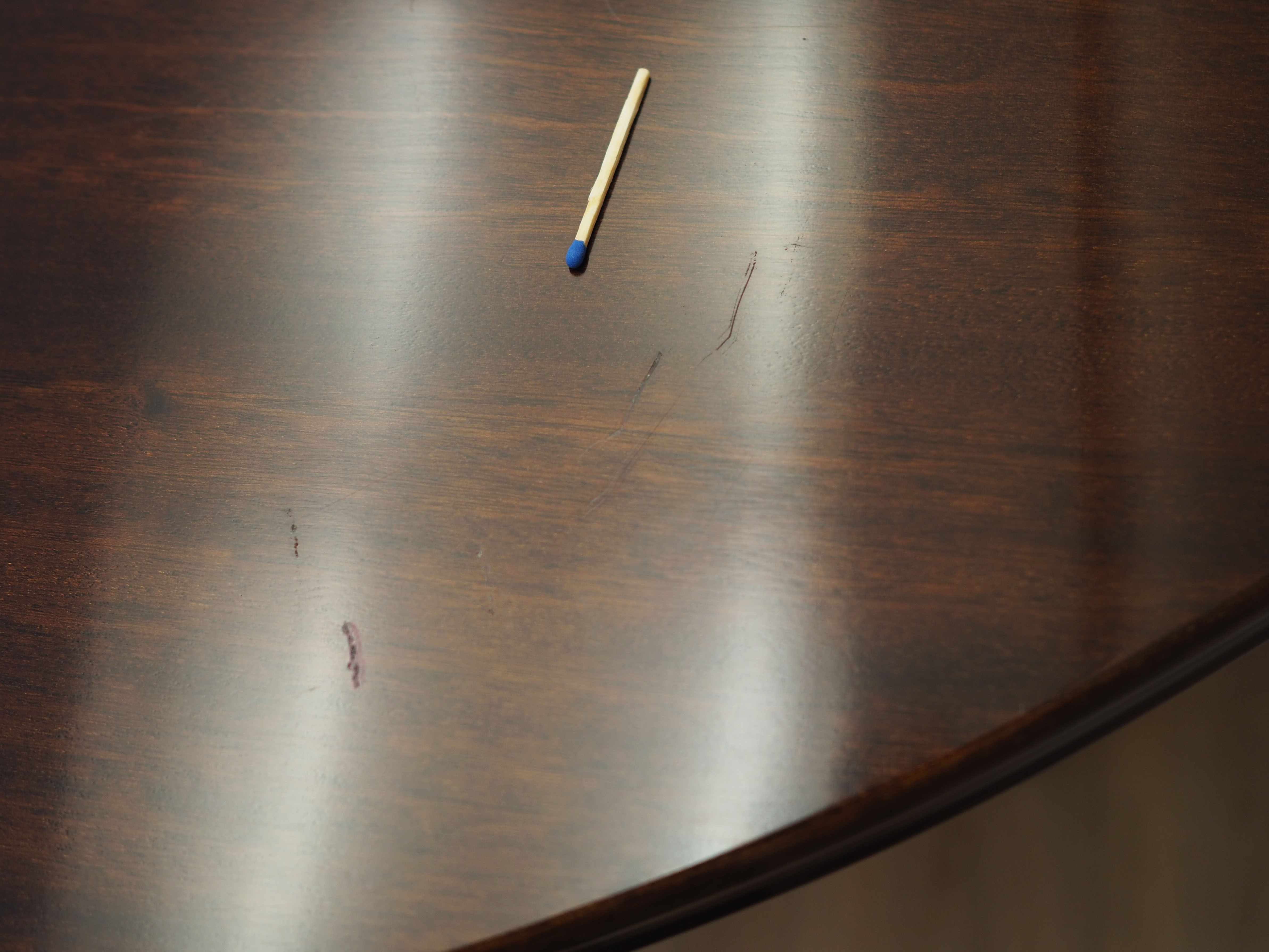 Round mahogany table, Danish design, 1970s, production: Denmark