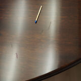 Round mahogany table, Danish design, 1970s, production: Denmark