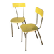 Paire de chaise Formica jaune
