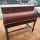 Secretary cylinder Mahogany white marble (Louis XVI style)